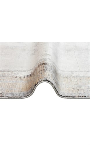 MAHAL MHL 03 CREAM ANTRASIT  Modern Desenli Yüksek Kalite Sık Dokuma Salon Halısı