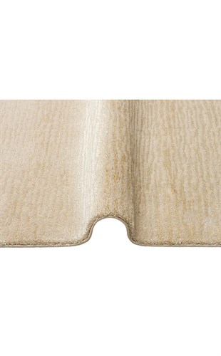 MAJESTY MJ 01 BEIGE  Düz Desenli El Emeği ile Özel Tezgahlarda Üretilen Yün Viskon Tencel Uşak Halısı