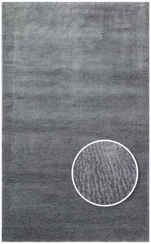 MAJESTY MJ 01 GREY  Düz Desenli El Emeği ile Özel Tezgahlarda Üretilen Yün Viskon Tencel Uşak Halısı