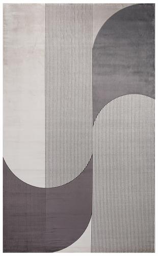 MERANO MRN 04 VIZON ANTRASIT  Geometrik Desenli Yüksek Kalite Sık Dokuma Salon Halısı