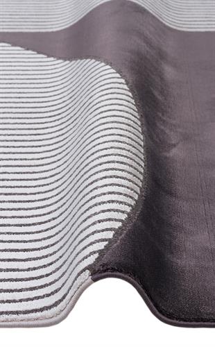 MERANO MRN 04 VIZON ANTRASIT  Geometrik Desenli Yüksek Kalite Sık Dokuma Salon Halısı