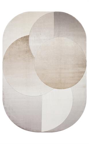 MERANO MRN 06 CREAM GOLD  Geometrik Desenli Yüksek Kalite Sık Dokuma Salon Halısı