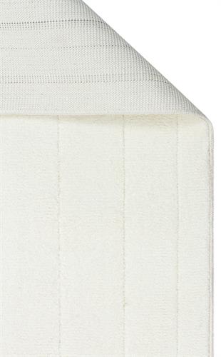 MISSORI MSR 01 WHITE  Hav Toz Vermez Sade Desenli Yumuşak Dokulu Modern Makine Halısı