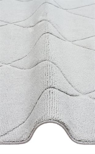 MISSORI MSR 03 GREY  Hav Toz Vermez Sade Desenli Yumuşak Dokulu Modern Makine Halısı