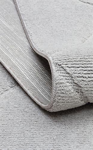 MISSORI MSR 03 GREY  Hav Toz Vermez Sade Desenli Yumuşak Dokulu Modern Makine Halısı