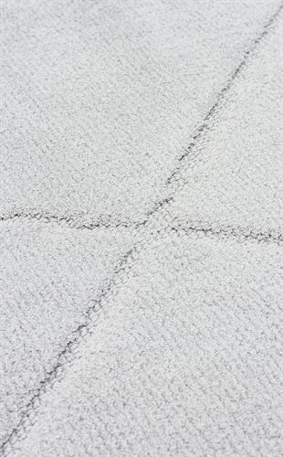 MISSORI MSR 03 GREY  Hav Toz Vermez Sade Desenli Yumuşak Dokulu Modern Makine Halısı