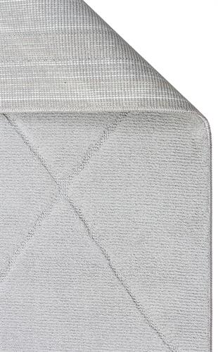 MISSORI MSR 03 GREY  Hav Toz Vermez Sade Desenli Yumuşak Dokulu Modern Makine Halısı