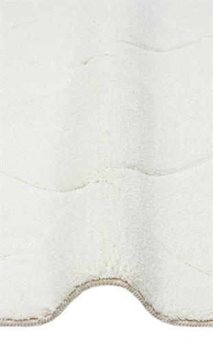 MISSORI MSR 03 WHITE  Hav Toz Vermez Sade Desenli Yumuşak Dokulu Modern Makine Halısı