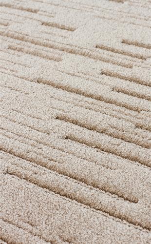 MISSORI MSR 05 BEIGE  Hav Toz Vermez Sade Desenli Yumuşak Dokulu Modern Makine Halısı