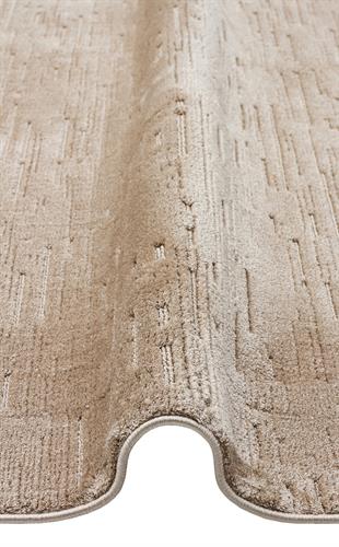 MISSORI MSR 05 BEIGE  Hav Toz Vermez Sade Desenli Yumuşak Dokulu Modern Makine Halısı