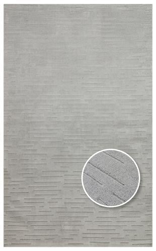 MISSORI MSR 05 GREY  Hav Toz Vermez Sade Desenli Yumuşak Dokulu Modern Makine Halısı