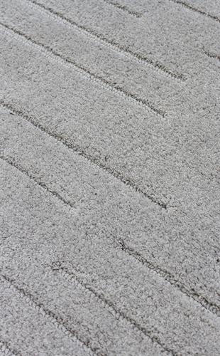 MISSORI MSR 05 GREY  Hav Toz Vermez Sade Desenli Yumuşak Dokulu Modern Makine Halısı