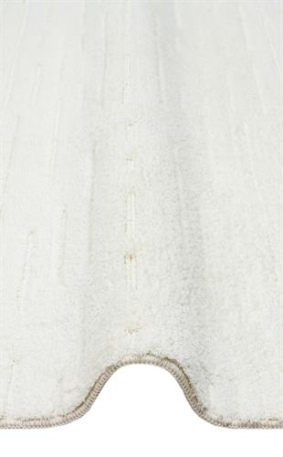 MISSORI MSR 05 WHITE  Hav Toz Vermez Sade Desenli Yumuşak Dokulu Modern Makine Halısı