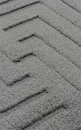 MISSORI MSR 06 ANTRASIT  Hav Toz Vermez Sade Desenli Yumuşak Dokulu Modern Makine Halısı