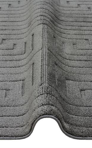 MISSORI MSR 06 ANTRASIT  Hav Toz Vermez Sade Desenli Yumuşak Dokulu Modern Makine Halısı