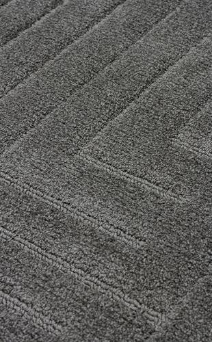 MISSORI MSR 06 ANTRASIT  Hav Toz Vermez Sade Desenli Yumuşak Dokulu Modern Makine Halısı