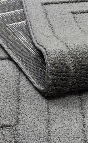 MISSORI MSR 06 ANTRASIT  Hav Toz Vermez Sade Desenli Yumuşak Dokulu Modern Makine Halısı