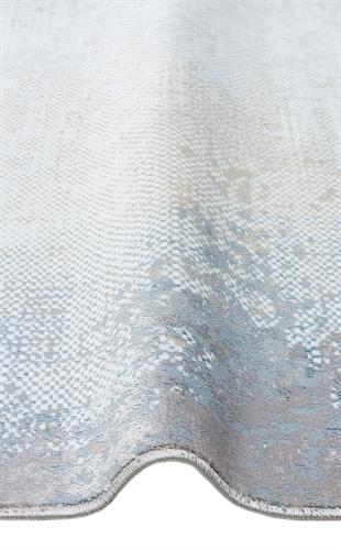 MODENA MDN 04 CREAM BLUE  Şık ve Modern Sıkı Dokuma Hav Toz Vermez Makine Halısı