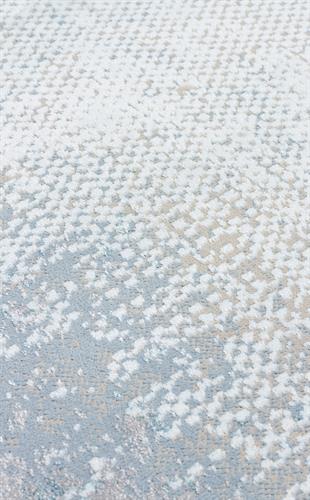 MODENA MDN 04 CREAM BLUE  Şık ve Modern Sıkı Dokuma Hav Toz Vermez Makine Halısı