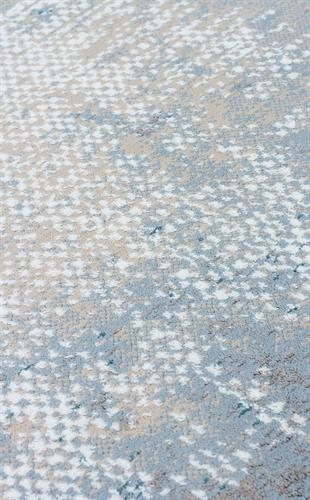 MODENA MDN 04 CREAM BLUE  Şık ve Modern Sıkı Dokuma Hav Toz Vermez Makine Halısı