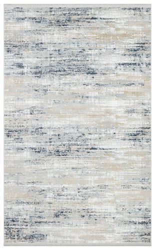 MODENA MDN 05 CREAM BLUE  Şık ve Modern Sıkı Dokuma Hav Toz Vermez Makine Halısı