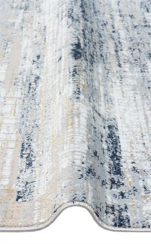 MODENA MDN 05 CREAM BLUE  Şık ve Modern Sıkı Dokuma Hav Toz Vermez Makine Halısı