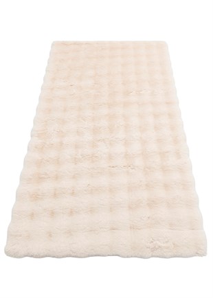 MOLLIS BUBBLE MLS BUBBLE L.BEIGE  Yumuşak Tuşeli Yıkanabilir Kaymaz Tabanlı Suni Kürk