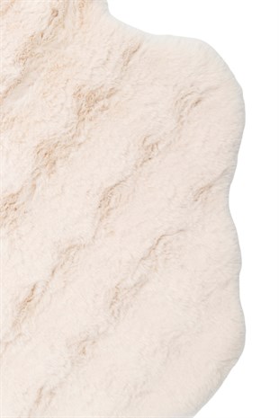 MOLLIS BUBBLE MLS BUBBLE QUARD L.BEIGE  Yumuşak Tuşeli Yıkanabilir Kaymaz Tabanlı Suni Kürk