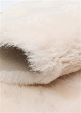 MOLLIS BUBBLE MLS BUBBLE SINGLE L.BEIGE  Yumuşak Tuşeli Yıkanabilir Kaymaz Tabanlı Suni Kürk