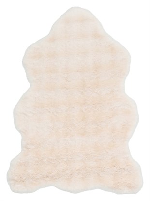 MOLLIS BUBBLE MLS BUBBLE SINGLE L.BEIGE  Yumuşak Tuşeli Yıkanabilir Kaymaz Tabanlı Suni Kürk