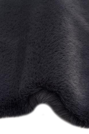 MOLLIS NEW MLS ANTRASIT DOUBLE N  Yumuşak Dokulu Uzun Tüylü Yıkanabilir Tavşan Postu