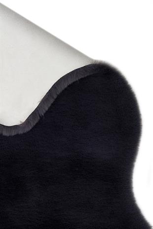 MOLLIS NEW MLS ANTRASIT QUARD N  Yumuşak Dokulu Uzun Tüylü Yıkanabilir Tavşan Postu