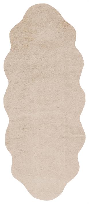 MOLLIS NEW MLS BEIGE DOUBLE N  Yumuşak Dokulu Uzun Tüylü Yıkanabilir Tavşan Postu