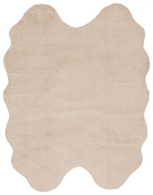 MOLLIS NEW MLS BEIGE QUARD N  Yumuşak Dokulu Uzun Tüylü Yıkanabilir Tavşan Postu