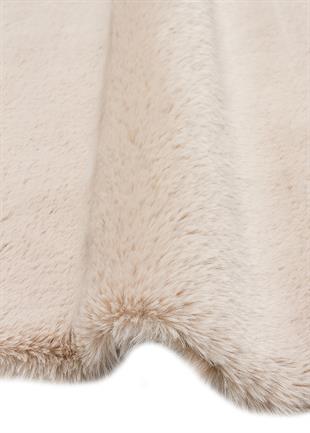 MOLLIS NEW MLS BEIGE QUARD N  Yumuşak Dokulu Uzun Tüylü Yıkanabilir Tavşan Postu