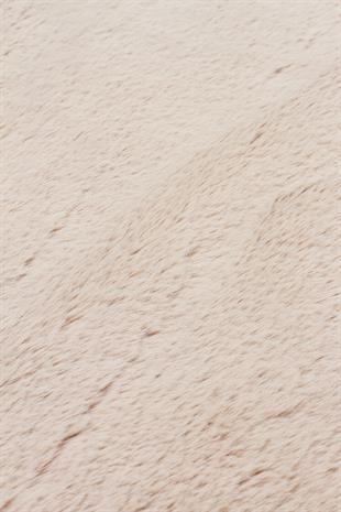 MOLLIS NEW MLS BEIGE SINGLE N  Yumuşak Dokulu Uzun Tüylü Yıkanabilir Tavşan Postu