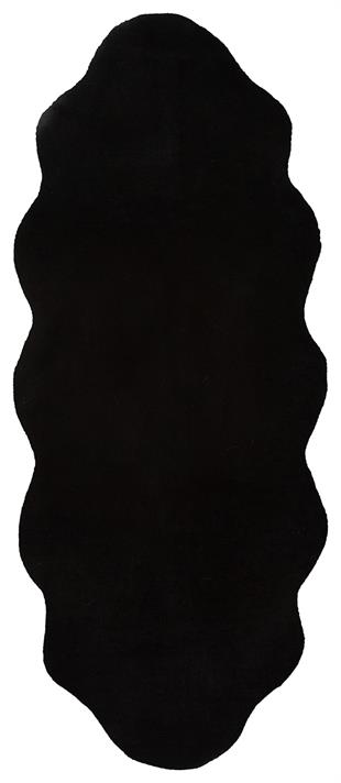 MOLLIS NEW MLS BLACK DOUBLE N  Yumuşak Dokulu Uzun Tüylü Yıkanabilir Tavşan Postu