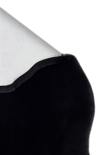 MOLLIS NEW MLS BLACK SINGLE N  Yumuşak Dokulu Uzun Tüylü Yıkanabilir Tavşan Postu