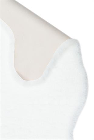 MOLLIS NEW MLS WHITE QUARD N  Yumuşak Dokulu Uzun Tüylü Yıkanabilir Tavşan Postu