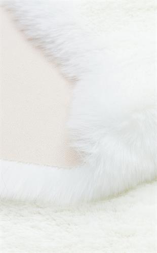 MOLLIS NEW MLS WHITE SINGLE N  Yumuşak Dokulu Uzun Tüylü Yıkanabilir Tavşan Postu