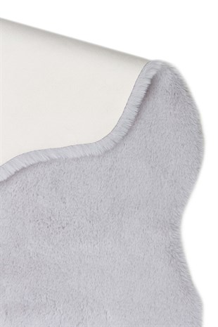 MOLLIS PLAIN MLS PLAIN QUARD GREY  Yumuşak Tuşeli Yıkanabilir Kaymaz Tabanlı Suni Kürk