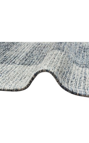 MONACO EASYLIFE MN 09 NAVY XW E.LIFE  Leke Tutmaz Hav Toz Vermez Nano Teknoloji Yıkanabilir Modern Desenli İnce Dokuma Halı