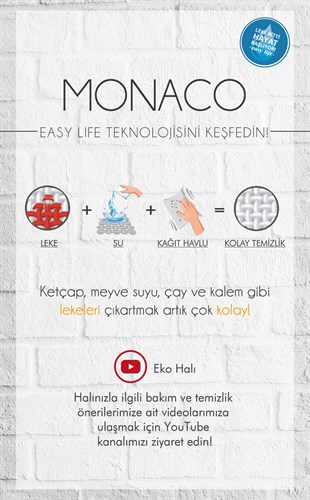 MONACO EASYLIFE MN 09 OLIVE XW E.LIFE  Leke Tutmaz Hav Toz Vermez Nano Teknoloji Yıkanabilir Modern Desenli İnce Dokuma Halı