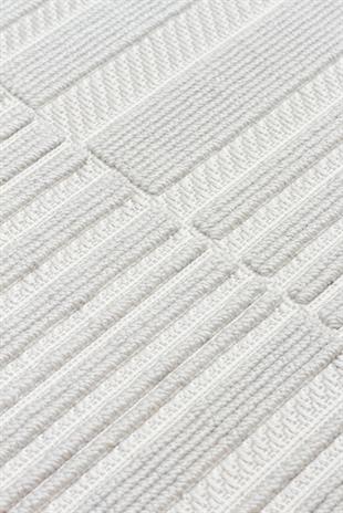 MONO LOOP MNO LOOP 01 GREY  Bukleli Sisal Dokuma Yıkanabilir Hav Vermez Kaymaz Tabanlı Kolay Temizlenebilir Makine Halısı