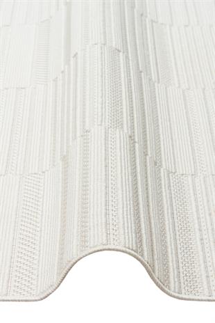 MONO LOOP MNO LOOP 01 WHITE  Bukleli Sisal Dokuma Yıkanabilir Hav Vermez Kaymaz Tabanlı Kolay Temizlenebilir Makine Halısı