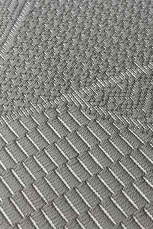 MONO LUX MNO LUX 01 ANTRASIT  Kaymaz Tabanlı Modern Desenlere Sahip İnce Halı