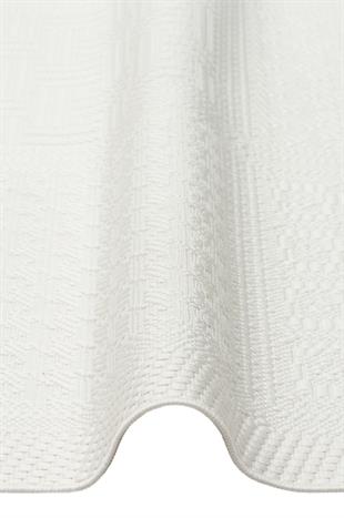 MONO LUX MNO LUX 02 WHITE  Kaymaz Tabanlı Modern Desenlere Sahip İnce Halı