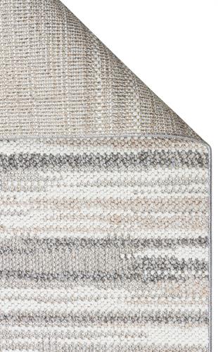 MOTTO MOT 01 GREY WHITE  Yumuşak Tuşeli Örgü Dokuma Modern Makine Halısı