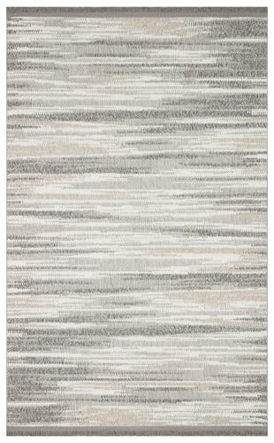 MOTTO MOT 01 GREY WHITE  Yumuşak Tuşeli Örgü Dokuma Modern Makine Halısı