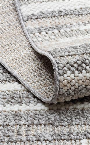 MOTTO MOT 01 GREY WHITE  Yumuşak Tuşeli Örgü Dokuma Modern Makine Halısı